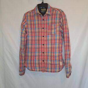 Women's Multicolor Plaid Flannel Shirt Jacket Women's Meduim #194
